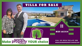 Spanish Property Choice Video Property Tour  Villa A1314 Albox Almeria Spain 299000€ [upl. by Deonne]