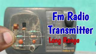 Simple fm transmitter circuit  BC547 fm transmitter  fm transmitter [upl. by Keraj]