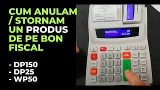 Cum anulamstornam un produs de pe bon fiscal pe casa de marcat Datecs DP25 DP150 si WP50 [upl. by Merna557]