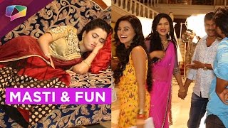 Swaragini Family Relaxing on Set [upl. by Hairahcaz]