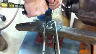 Riveting a Crossmember to A New Model A Frame [upl. by Hajin]