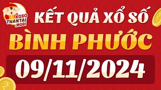 Xổ số Bình Phước ngày 9 tháng 11  XSBPHUOC  XSBP 911  Xổ số kiến thiết Bình Phước hôm nay [upl. by Adnorahs425]