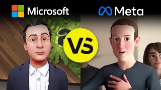 Microsoft Metaverse vs Facebook Metaverse Watch the reveals [upl. by Paza606]