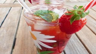 Recette  Mojito à la fraise [upl. by Arawaj]