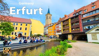 Erfurt Germany 🇩🇪 Amazing Spring Walk 2023 ☀️ 4K Walking Tour [upl. by Michaela443]