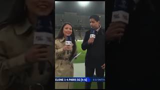 L’énorme gaffe de Nasser Al Khelaifi après BarcelonePSG 14 [upl. by Ylerebmik]