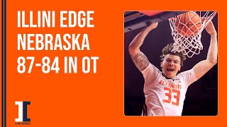 POSTGAME Illini edge Nebraska 8784 in overtime [upl. by Downe]