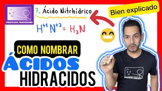 ✅NOMENCLATURA ÁCIDOS HIDRÁCIDOS APRÉNDELO HOY👍 QUÍMICA [upl. by Fadden]