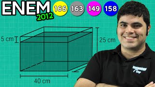 ENEM 2012 Matemática 23  GEOMETRIA E VOLUME DE UM TANQUE [upl. by Mallissa]