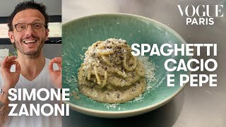 The best Cacio e Pepe recipe by Michelin starred chef Simone Zanoni  Vogue Kitchen  Vogue Paris [upl. by Alamap341]