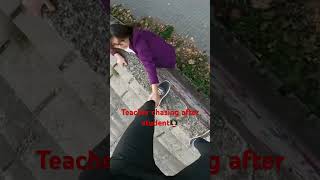 I GOT ANGRY MY TEACHER AND RAN OUT OF THE CLASSROM ​⁠ parkour youtuber funny POV [upl. by Ahron]