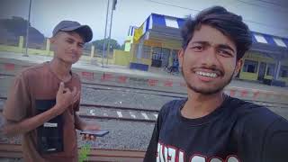 1stvlog On laukaha railwaystation 🚃🚂 With friend [upl. by Atterg]