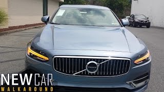 2017 Volvo S90 T6 Inscription In Depth Walkaround StartUp Exterior Engine Trunk Tech [upl. by Martyn]