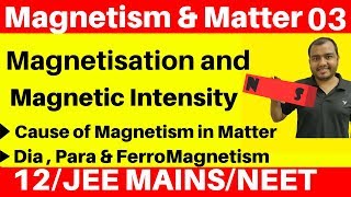 Magnetism and Matter 03 Magnetisation and Magnetic Intensity  Cause of Dia  Para amp Ferromagnetism [upl. by Rednaskela982]