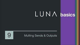 LUNA Basics  Multing Sends amp Outputs [upl. by Inod859]