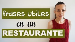 FRASES ÚTILES EN UN RESTAURANTE ITALIANO ITALIANO PARA PRINCIPIANTES [upl. by Notyard352]