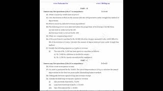 11th Accountancy 2nd Mid Term Test 2022 Model Question Paper English Medium [upl. by Fanchon]