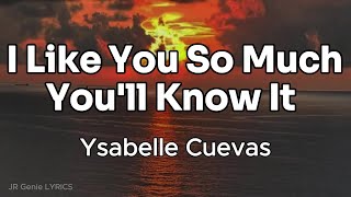 I LIKE YOU SO MUCH YOULL KNOW IT LYRICS  Ysabelle Cuevas [upl. by Akeemahs]