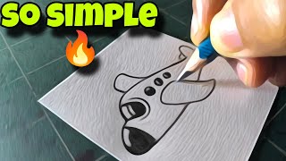 DRAW an Aeroplane in 60 SECONDS Fast [upl. by Kenleigh464]