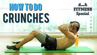 HOW TO DO CRUNCHES  Perfect Crunch FOR BEGINNERS  Best ABS Exercises  FITNESS SPECIAL  WORKOUT [upl. by Nylissej]