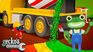 Celia The Cement Mixer  Gecko 2D  Learning Videos for Kids [upl. by Adriene]