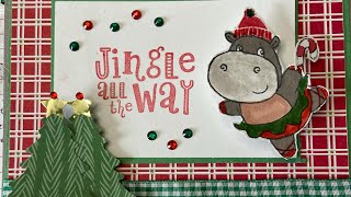 I want a hippopotamus for ChristmasStampin Up Hippest Hippo Christmas Card [upl. by Htelimay834]