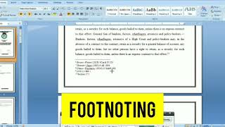 Footnotes  footnoting in ms word [upl. by Agace257]