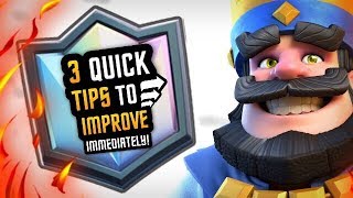 Clash Royale  TOP 3 TIPS YOU NEED TO IMPROVE IMMEDIATELY [upl. by Atnamas]