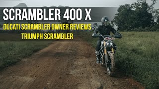 No hype Just Facts  Triumph Scrambler 400 X Review [upl. by Ahseat]