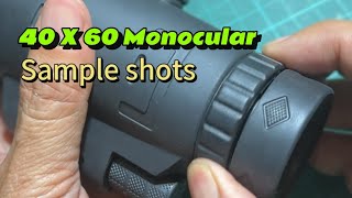 SAMPLE SHOTS  The 40 x 60 Monocular telescope for mobile phone [upl. by Phoebe]