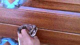 How To Woodgrain Garage Door  Part 12 Glazing the horizontal rails  B [upl. by Aitsirk]