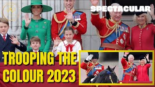 Trooping the Color 2023 Highlights of King Charles IIIs Birthday Parade [upl. by Arianie]