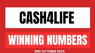 Cash4Life Winning Numbers 2nd October 2024 [upl. by Magocsi497]