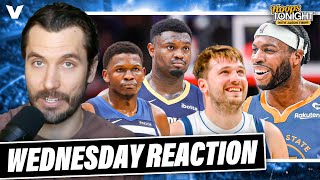 Warriors WILD COMEBACK vs Pelicans Luka amp Mavericks BURY Wolves  NBA Reaction  Hoops Tonight [upl. by Ajna]