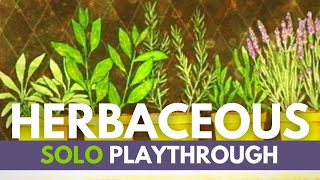 Herbaceous Board Game  Full Solo Playthrough  How to Play Solitare [upl. by Atilef]