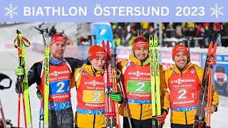 Biathlon in Östersund Deutsche Staffel landet auf Podest [upl. by Annael]