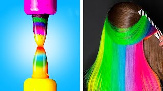 Awesome hair dyeing techniques and hair hacks [upl. by Adi707]