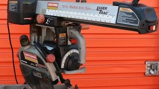 Craftsman 10quot Laser Trac Radial Arm Saw Demonstration Video [upl. by Annalise]