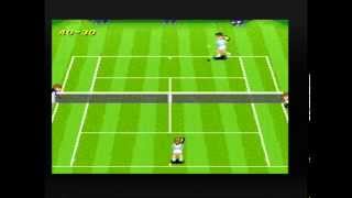 Super Tennis SNES  Multiplayer Match 2  Singles [upl. by Oirevlis]