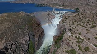 Pathfinder Dam Spilling Drone Footage June 2016 [upl. by Eisnil]