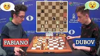 Fabiano Caruana vs Daniil Dubov  FIDE World Blitz 2023 [upl. by Leciram]