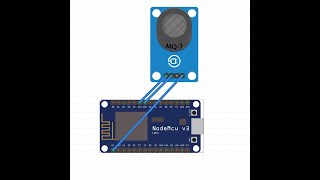 NODEMCU AND GAS SENSOR WITH BLYNK [upl. by Tnemelc432]