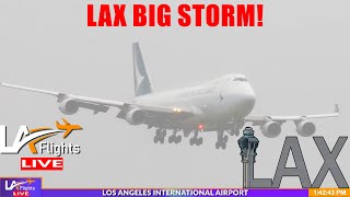 🔴LIVE BIG LAX STORM  LAX LIVE  LAX Plane Spotting [upl. by Licastro]