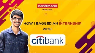 How I Prepared And Cracked The Citibank Internship Interview  Jay Baviskar IIM Kozhikode [upl. by Ahsilahs]