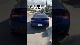 2023 Elantra N Line Cold Start hyundai elantra nline elantranline exhaust [upl. by Koloski]