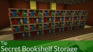 Tip Secret Bookshelf Storage in Minecraft [upl. by Moonier206]