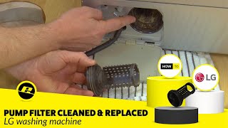 How to Clean and Replace the Pump Filter on an LG Washing Machine [upl. by Enyamrahc]