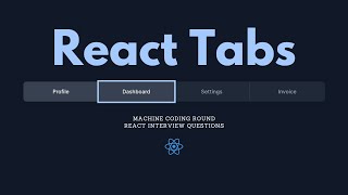 React Js Tab  Frontend Interview Questions  React Interview Questions [upl. by Attennhoj]