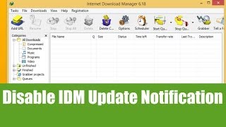 Easily Disable IDM Update CheckingNotification [upl. by Anilos]