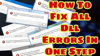 How To Fix All Dll File Errors In Windows 111087 One Step Easily Offline Method  100 Working [upl. by Ruenhcs392]